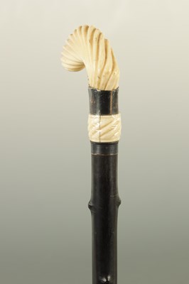 Lot 2 - TWO LATE 19TH CENTURY IVORY HANDLED WALKING STICKS