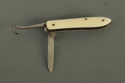 Lot 152 - THREE 19TH CENTURY IVORY HANDLED MINIATURE POCKET KNIVES