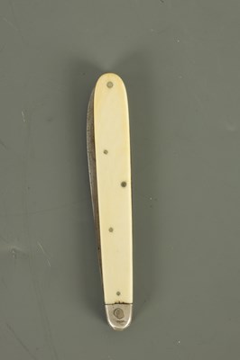 Lot 58 - A GOOD 19TH CENTURY IVORY HANDLED POCKET KNIFE BY MOSLEY LONDON