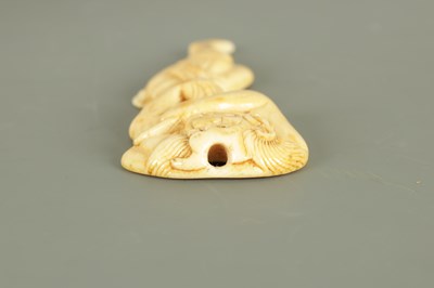 Lot 244 - A FINE AND RARE 18TH CENTURY JAPANESE IVORY NETSUKE