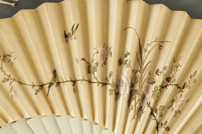 Lot 22 - A COLLECTION OF FIVE 19TH CENTURY IVORY AND MOTHER-OF-PEARL FANS
