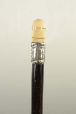 Lot 117 - A SELECTION OF THREE 19TH CENTURY IVORY HANDLED WALKING STICKS