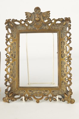 Lot 76 - A PAIR OF 18TH CENTURY BRASS PICTURE FRAMES