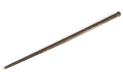 Lot 461 - A MID 19TH CENTURY AIR CANE GUN WALKING STICK