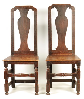 Lot 1057 - A PAIR OF 17TH CENTURY BACK STOOL CHAIR