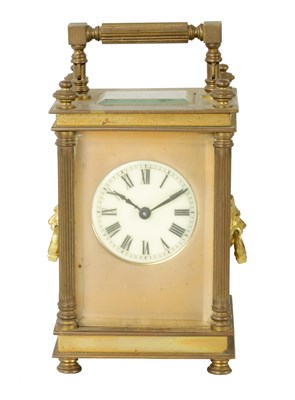 Lot 280 - A LATE 19TH CENTURY FRENCH CARRIAGE CLOCK