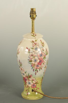 Lot 155 - A MOORCROFT LAMP IN THE SPRING BLOSSOM DESIGN