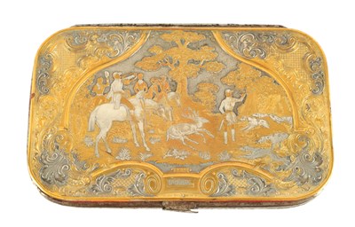 Lot 568 - JEAN JULIEN FAUCHERRE (1805-1891) A FINE MID 19TH CENTURY FRENCH MIXED METAL CIGARETTE/CARD CASE