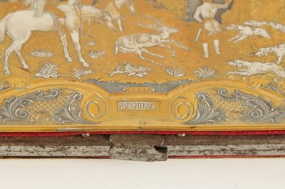 Lot 568 - JEAN JULIEN FAUCHERRE (1805-1891) A FINE MID 19TH CENTURY FRENCH MIXED METAL CIGARETTE/CARD CASE