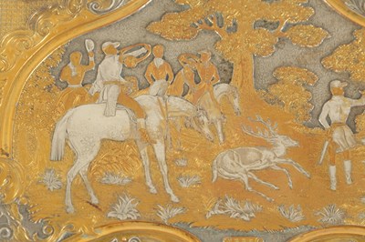 Lot 568 - JEAN JULIEN FAUCHERRE (1805-1891) A FINE MID 19TH CENTURY FRENCH MIXED METAL CIGARETTE/CARD CASE