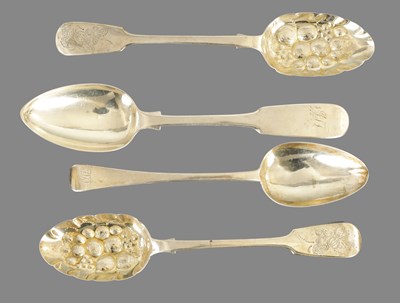 Lot 438 - A COLLECTION OF FOUR SPOONS