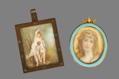 Lot 726 - TWO EARLY 20TH CENTURY PAINTED MINIATURES