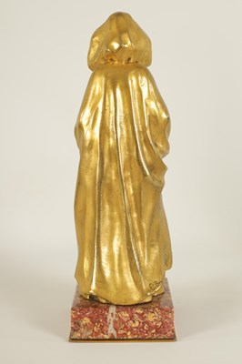 Lot 551 - E BERNOUD AN ART NOUVEAU FRENCH GILT BRONZE AND IVORY FIGURAL BRONZE