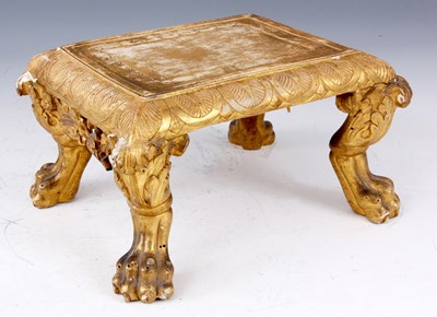 Lot 483 - A EARLY 19TH CENTURY GILT GESSO VASE STAND...