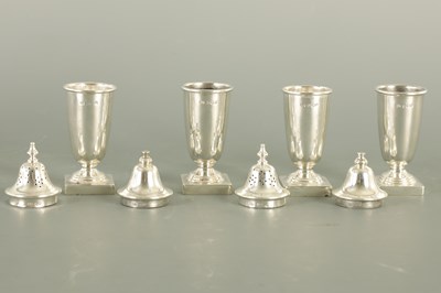 Lot 421 - A COLLECTION OF 8 SILVER CRUETS