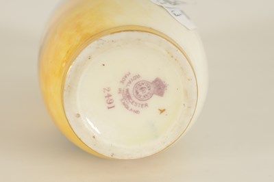 Lot 38 - A ROYAL WORCESTER CABINET VASE SIGNED A. SHUCK Circa 1938