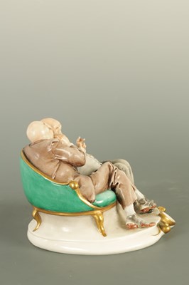 Lot 115 - TWO 20TH CENTURY CAPODIMONTE NAPLES FIGURINES SIGNED  BY GIUSEPPE G CALLE