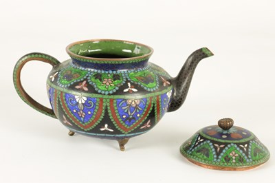 Lot 224 - AN EARLY 20TH CENTURY JAPANESE CLOISONNE TEAPOT