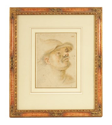 Lot 407 - GIOVANNI FRANCESSCO CIPPER 'STUDY OF A PEASANT' AN EARLY 18TH CENTURY COLOURED PENCIL DRAWING