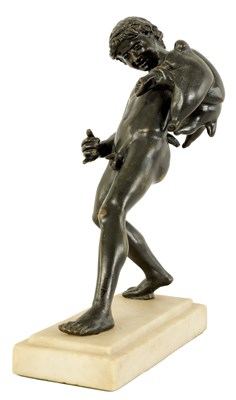 Lot 516 - AN EARLY 20TH CENTURY GRAND TOUR BRONZE OF BACCHUS