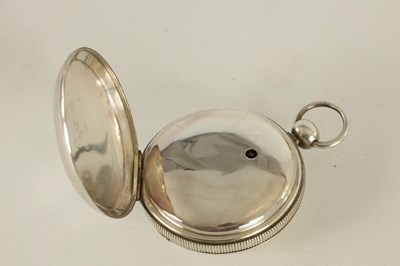 Lot 386 - ROBERT ROSKELL, LIVERPOOL. NO. 23396. A SILVER CASED HUNTER POCKET WATCH