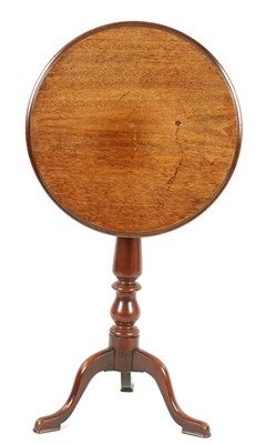 Lot 994 - A 19TH CENTURY MAHOGANY TILT TOP OCCASIONAL TABLE