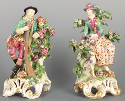 Lot 119 - A PAIR OF 18TH CENTURY DERBY FIGURES