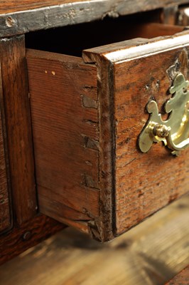 Lot 960 - AN EARLY 18TH CENTURY OAK SIDE CUPBOARD