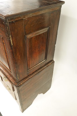 Lot 960 - AN EARLY 18TH CENTURY OAK SIDE CUPBOARD