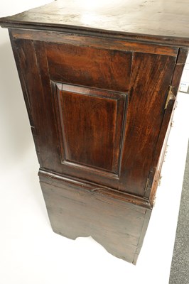 Lot 960 - AN EARLY 18TH CENTURY OAK SIDE CUPBOARD