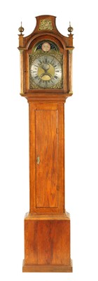 Lot 865 - THOMAS POWLEY, APPLEBY. A LATE 18TH CENTURY BRASS DIAL 30HOUR OAK CASED LONGCASE CLOCK