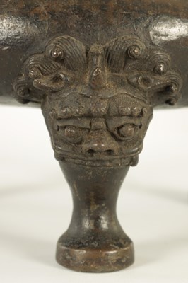 Lot 310 - A CHINESE MING DYNASTY BRONZE CENSER