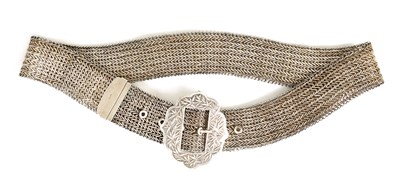Lot 220 - A LATE 19TH CENTURY CHINESE SILVER BELT