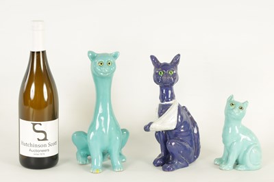 Lot 154 - A COLLECTION OF 3 MASONIC GERMAN POTTERY CATS