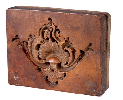 Lot 703 - AN UNUSUAL MID 18TH CENTURY FRUITWOOD PLASTER...