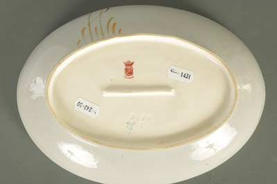 Lot 114 - A LATE 19TH CENTURY PORCELAIN OVAL DISH BY ERNST WAHLISS