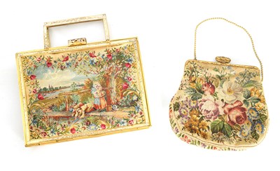 Lot 674 - TWO MID 20TH CENTURY EMBROIDERED HANDBAGS