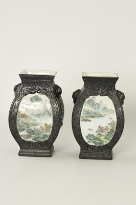 Lot 275 - A PAIR OF CHINESE REPUBLIC PORCELAIN VASES