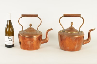 Lot 550 - TWO 19TH CENTURY COPPER KETTLES