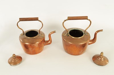Lot 550 - TWO 19TH CENTURY COPPER KETTLES