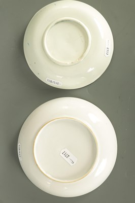 Lot 117 - TWO 18TH CENTURY WORCESTER PORCELAIN SAUCERS