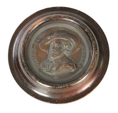 Lot 565 - A 19TH CENTURY BRONZED ROUNDEL PLAQUE OF PIERRE-PAUL RUBENS