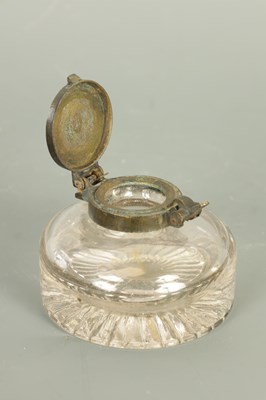 Lot 39 - A 19TH CENTURY GLASS SHIPS INKWELL