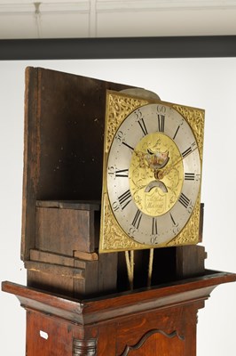Lot 891 - THOMAS LISTER, HALIFAX. A GEORGE III AXE MOON 30-HOUR LONGCASE CLOCK