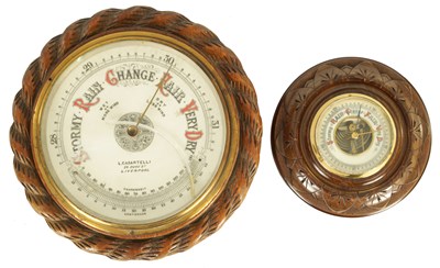 Lot 818 - TWO EARLY 20TH CENTURY ANEROID BAROMETERS