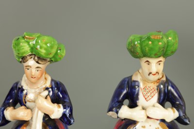 Lot 80 - A COLLECTION OF FIVE SMALL STAFFORDSHIRE FIGURES