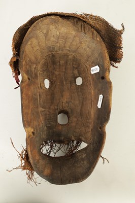 Lot 612 - A 19TH CENTURY AFRICAN TRIBAL CARVED WOOD MASK