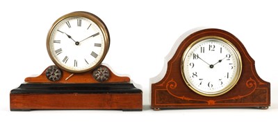 Lot 847 - TWO FRENCH EDWARDIAN MANTEL CLOCKS