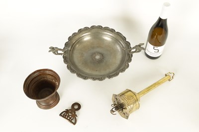 Lot 545 - A COLLECTION OF THREE METALWARE ITEMS