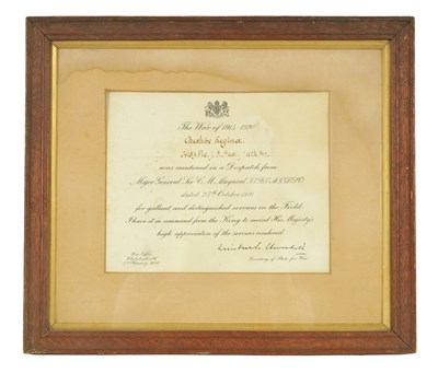 Lot 454 - A WW1 MENTIONED IN THE DISPATCHES CERTIFICATE